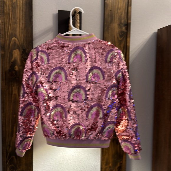 Girls sequin bomber jacket - Picture 2 of 5